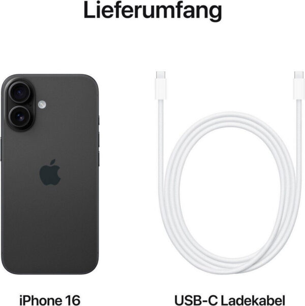 Apple iPhone 16, 128GB, Schwarz, 5G, Smartphone NEU OVP – Bild 8