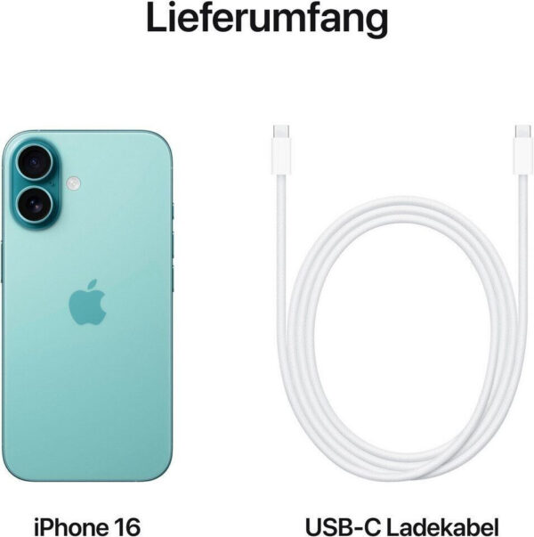 Apple iPhone 16, 128GB, Teal Grün, 5G, Smartphone NEU OVP – Bild 8